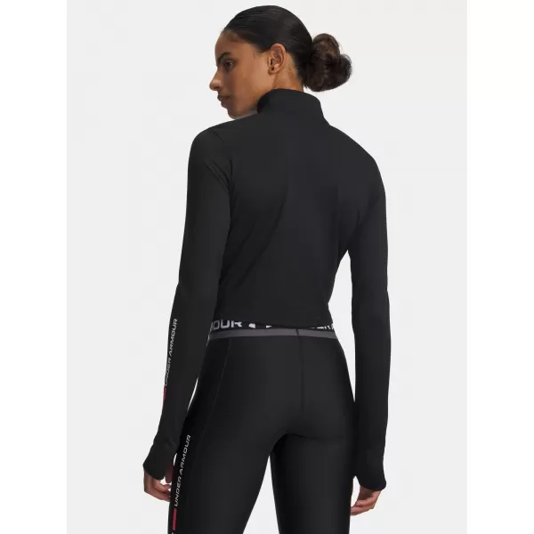  Дамска тениска UNDER ARMOUR TECH BRANDED 1/2 ZIP 6009988-001 ЧЕРЕН 