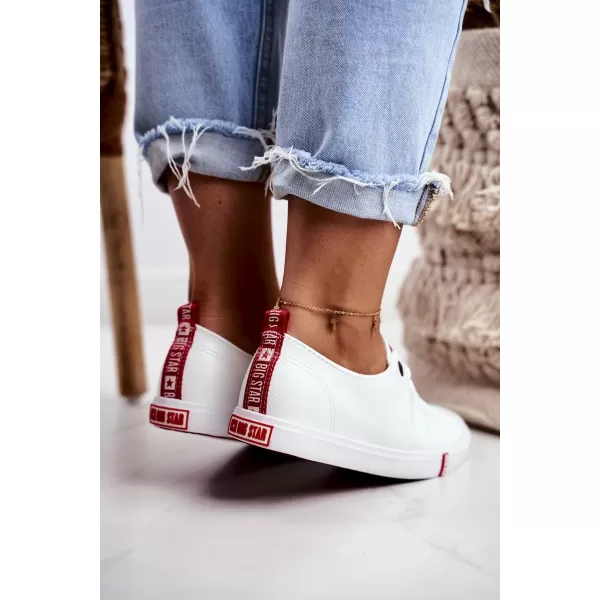  Дамски кецове BIG STAR SHOES GG274005 БЯЛО/ЧЕРВЕНО 