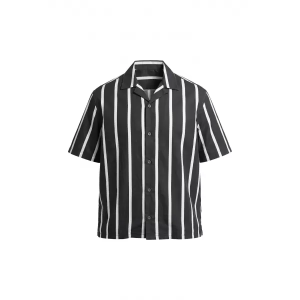 Мъжка риза URBAN CLASSICS TB8429-00826 ЧЕРНО/БЯЛО 