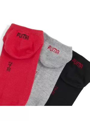 Чорапи PUMA UNISEX SNEAKER PLAIN 3P 93862401 ЧЕРНО/ЧЕРВЕНО