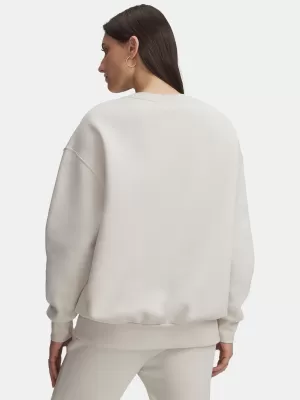 Дамски суичър UNDER ARMOUR ICON FLEECE OS CREW 1379475-110 БЯЛО