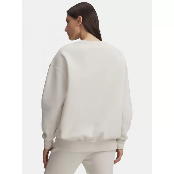 Дамски суичър UNDER ARMOUR ICON FLEECE OS CREW 1379475-110 БЯЛО 