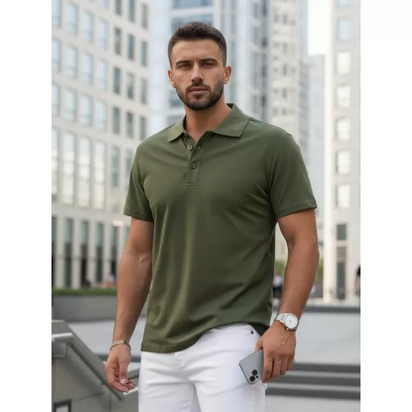  Мъжка тениска с яка DSTREET PX0511 ЗЕЛЕНО 