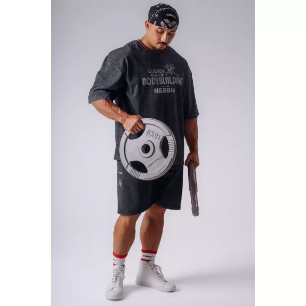  Мъжки тениски NEBBIA OLYMPIA HEAVYWEIGHT COTTON 941 ЧЕРЕН 