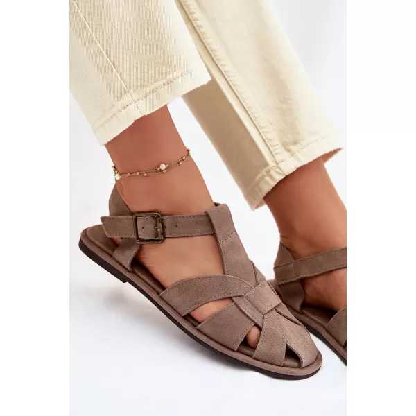  Дамски сандали BIG STAR SHOES TT274250 БЕЖОВО 
