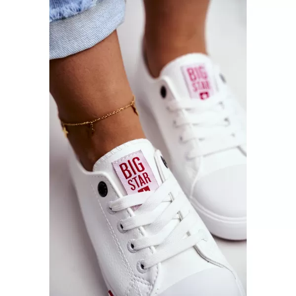  Дамски кецове BIG STAR SHOES GG274005 БЯЛО/ЧЕРВЕНО 