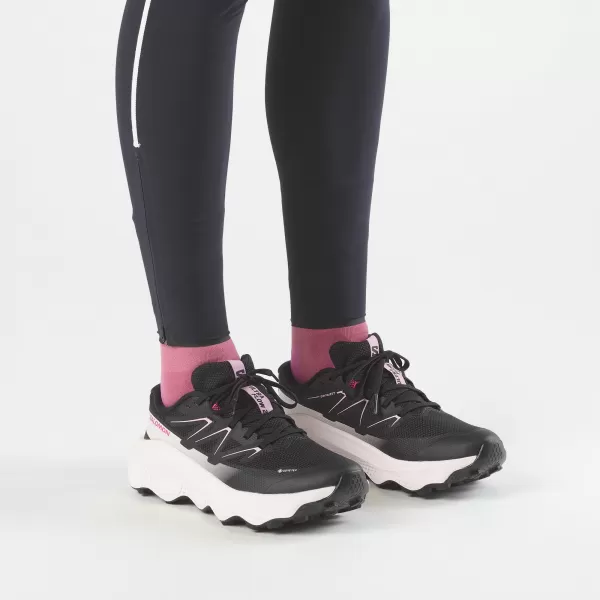  Дамски обувки SALOMON ULTRA FLOW 2 GORE-TEX L49299500 ЧЕРНО/ЗОРНО РОЗОВО/ВАНИЛОВ ЛЕД 