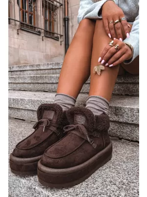Дамски обувки BIG STAR SHOES UU274214 КАФЯВИ/БЕЖОВИ СЕНКИ