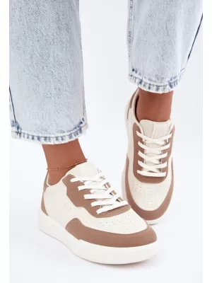 Дамски кецове BIG STAR SHOES UU274275 БЯЛО/БЕЖОВО