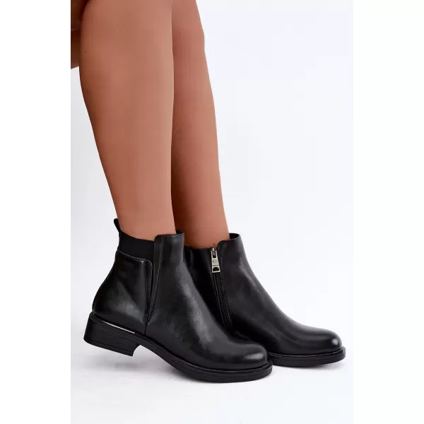  Дамски боти до глезена VINCEZA 58690 ЧЕРЕН 
