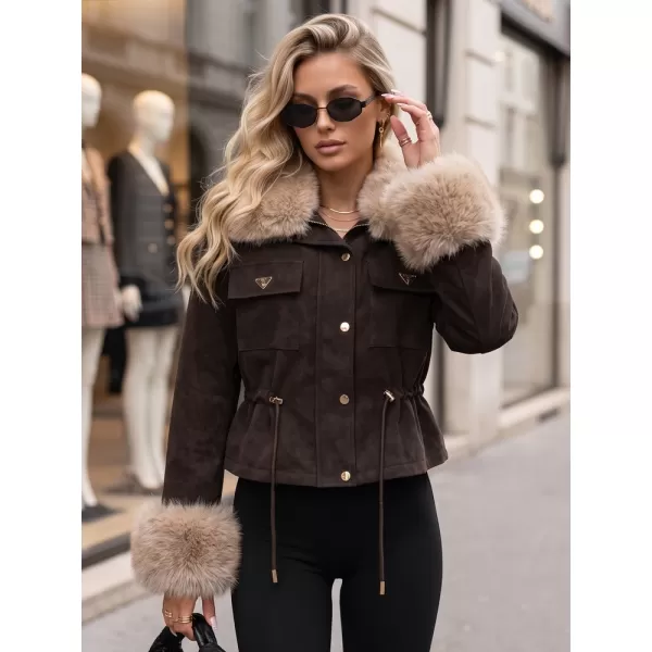  Дамско яке DSTREET TY5704 КАФЯВО 
