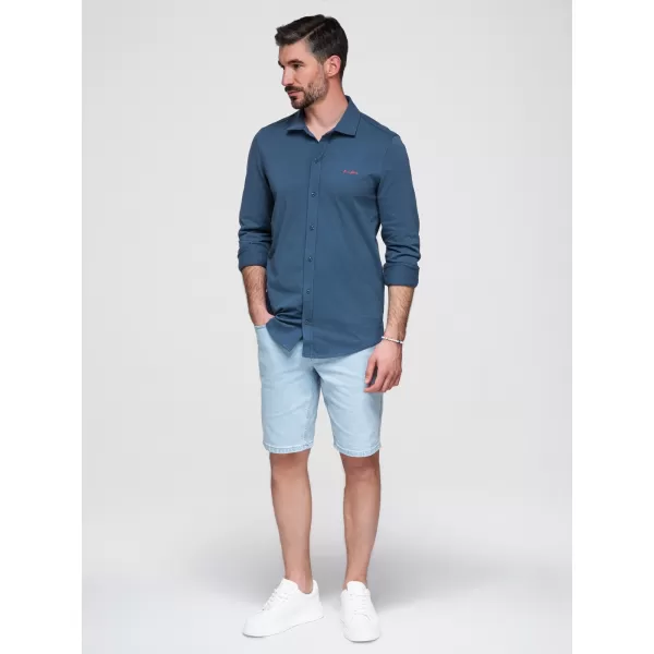  Мъжка риза OMBRE K697 ДЕНИМ 