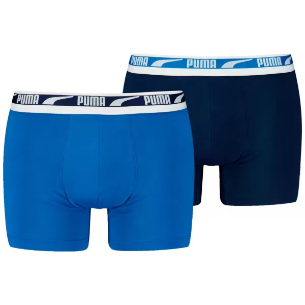  Мъжки боксерки PUMA MEN EVERYDAY MULTI LOGO BOXER 2P 93832504 СИНЬО КОМБО 