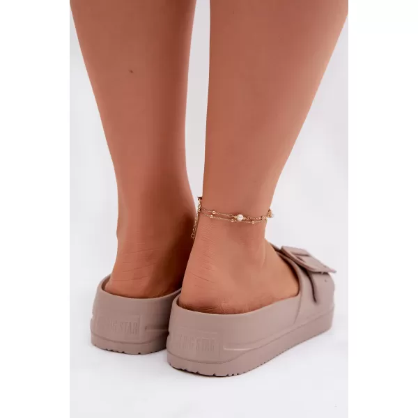  Дамски чехли BIG STAR SHOES TT274A079 БЕЖОВО 