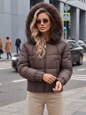 Дамско яке DSTREET TY5831 КАФЯВО