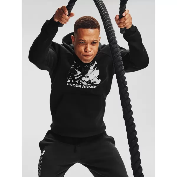  Мъжки суичър UNDER ARMOUR RIVAL FLEECE BOX LOGO HD 1357095-001 ЧЕРЕН 