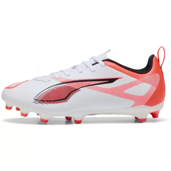  Детски футболни обувки PUMA ULTRA 5 PLAY FG/AG JR 108170-01 БЯЛО/ЧЕРНО/СВЕТЕЩО ЧЕРВЕНО 