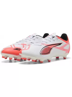 Футболни обувки PUMA ULTRA 5 PLAY FG/AG 108169-01 БЯЛО/ЧЕРНО/СВЕТЕЩО ЧЕРВЕНО