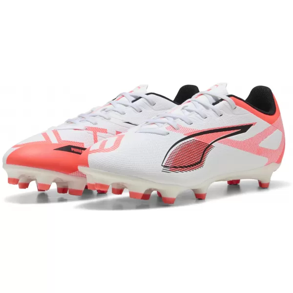  Футболни обувки PUMA ULTRA 5 PLAY FG/AG 108169-01 БЯЛО/ЧЕРНО/СВЕТЕЩО ЧЕРВЕНО 