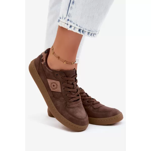  Дамски кецове BIG STAR SHOES UU274017 КАФЯВО/БЕЖОВО 