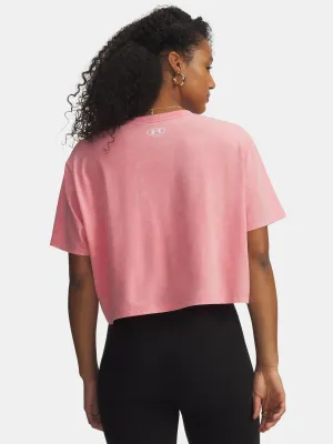 Дамска тениска UNDER ARMOUR UA RIVAL BOXY TEE WASH 6011065-600 РОЗОВО