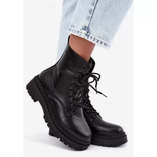  Дамски боти до глезена BIG STAR SHOES UU274816 ЧЕРЕН 