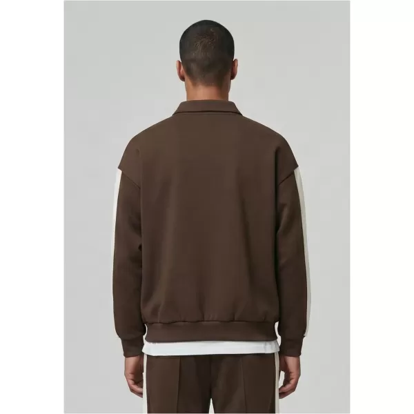  Мъжка тениска с яка URBAN CLASSICS TB8595-00075 КАФЯВО 