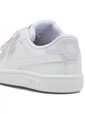 Детски кецове PUMA SMASH 3.0 BADGES V INF 397287-07 ПУМА БЯЛА/МАГИЧЕСКА РОЗА