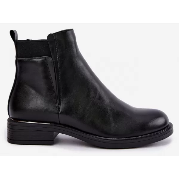  Дамски боти до глезена VINCEZA 58690 ЧЕРЕН 