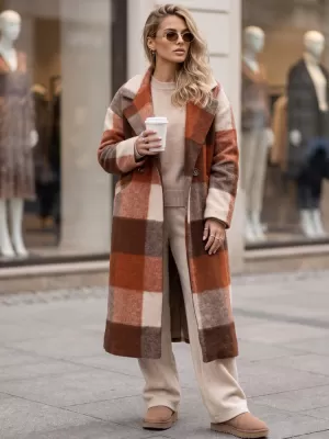 Дамско палто DSTREET 1 NY0824 ОРАНЖЕВО