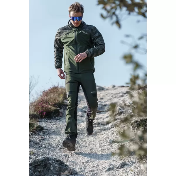  Мъжки водоустойчив мултиспортен панталон NORDBLANC RIDGEWALK NBSPM8325 ТЪМНО ЗЕЛЕНО 