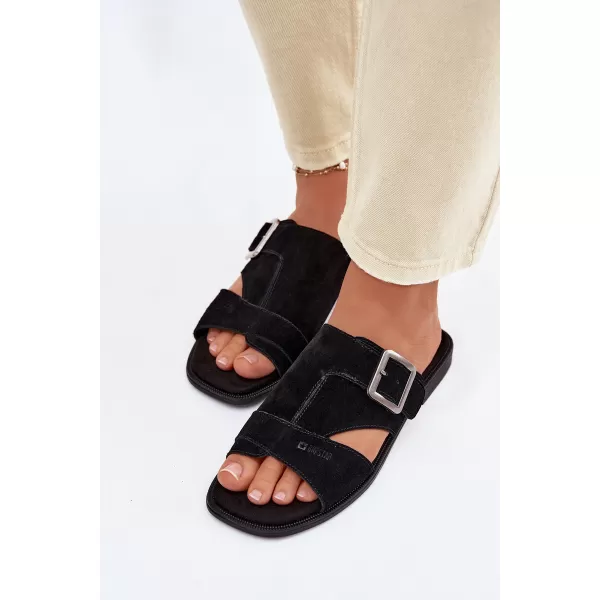  Дамски чехли BIG STAR SHOES TT274477 ЧЕРЕН 