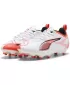 Детски футболни обувки PUMA ULTRA 5 PLAY FG/AG JR 108170-01 БЯЛО/ЧЕРНО/СВЕТЕЩО ЧЕРВЕНО