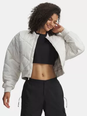 Дамско бомбър яке UNDER ARMOUR HERITAGE BOMBER 6000638-110 БЯЛО
