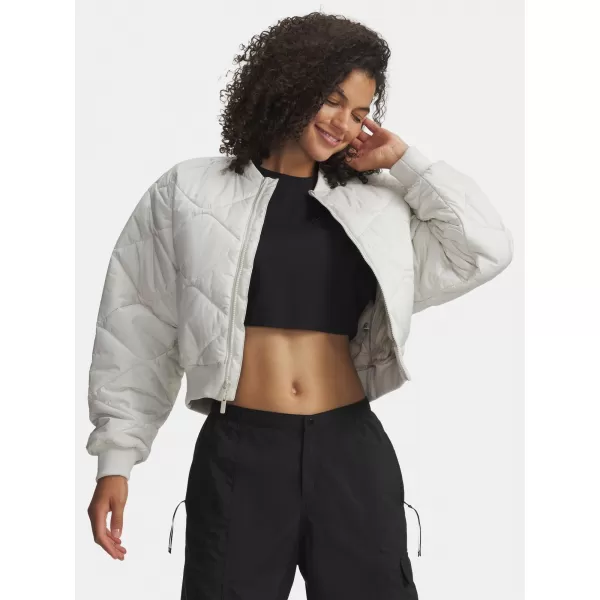  Дамско бомбър яке UNDER ARMOUR HERITAGE BOMBER 6000638-110 БЯЛО 