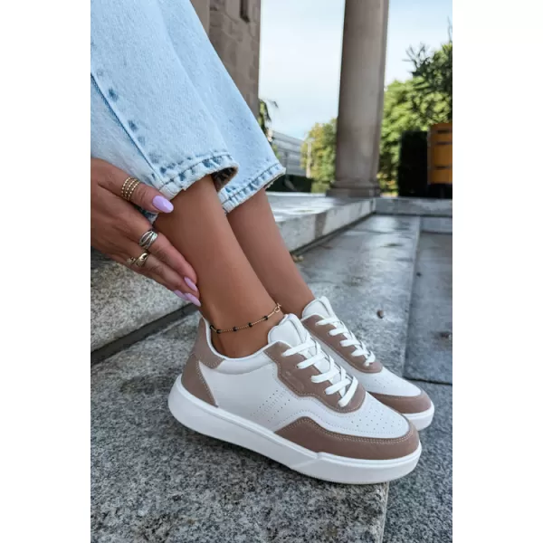  Дамски кецове BIG STAR SHOES UU274275 БЯЛО/БЕЖОВО 