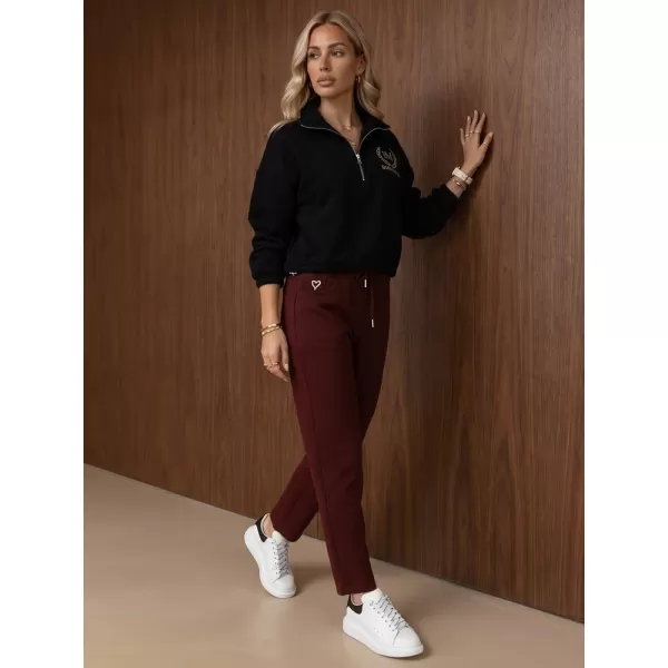 Дамски панталон DSTREET UY3213 БОРДО 