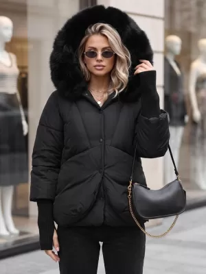 Дамско яке DSTREET TY5887 ЧЕРЕН