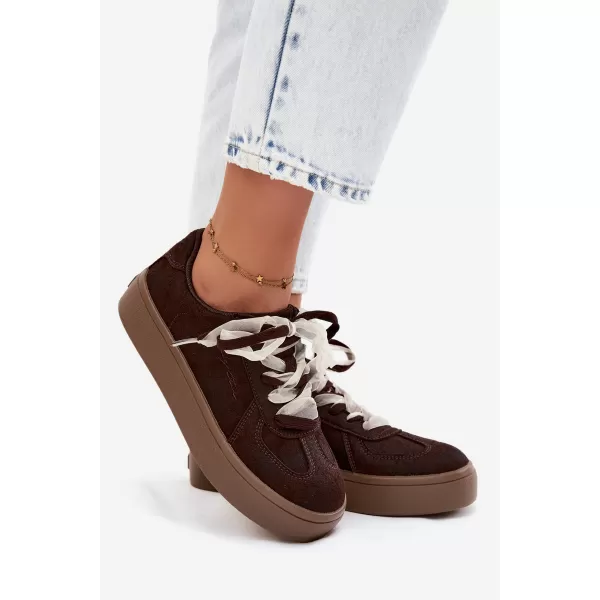  Дамски кецове BIG STAR SHOES UU274004 КАФЯВО 