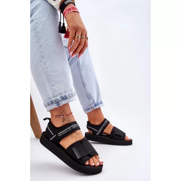  Дамски сандали BIG STAR SHOES LL274784 ЧЕРЕН 