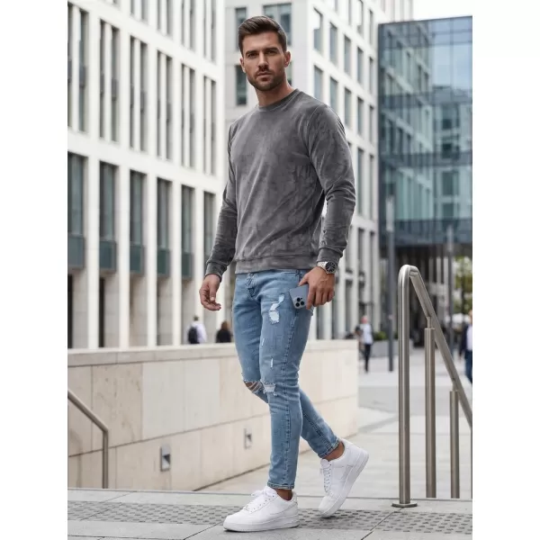  Мъжки суичър DSTREET BX5533 ТЪМНО СИВО 