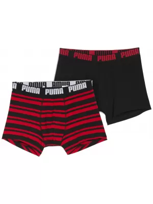 Мъжки боксерки PUMA MEN EVERYDAY HERITAGE STRIPE BOXER 93832605 ЧЕРВЕНО/ЧЕРНО