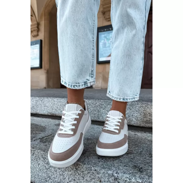  Дамски кецове BIG STAR SHOES UU274275 БЯЛО/БЕЖОВО 