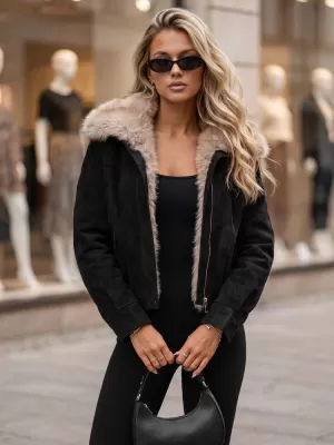 Дамско яке DSTREET TY5697 ЧЕРЕН