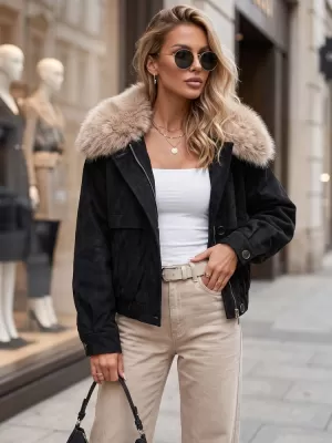 Дамско яке DSTREET TY5695 ЧЕРЕН