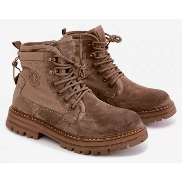  Мъжки боти до глезена BIG STAR SHOES UU174253 БЕЖОВО 