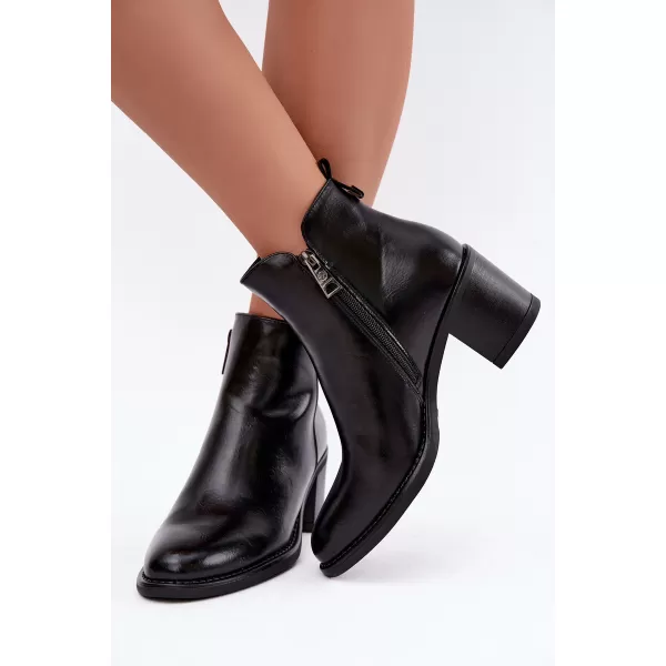  Дамски боти до глезена VINCEZA 58650 ЧЕРЕН 