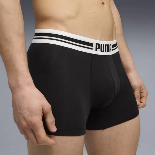  Мъжки боксерки PUMA MEN EVERYDAY PLACED LOGO BOXER 2P 93847601 ЧЕРЕН 