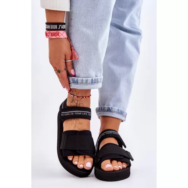  Дамски сандали BIG STAR SHOES LL274784 ЧЕРЕН 