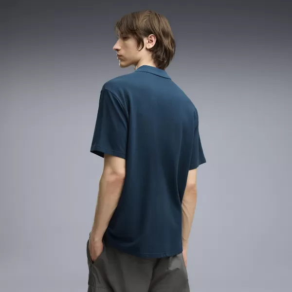  Мъжка тениска с яка PUMA WARDROBE ESS PIQUE RELAXED POLO 62965736 СРЕДНОЩЕН БЕНЗИН 